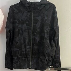 Lululemon Black Camouflage Zip-Up Jacket
